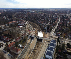 Budowa węzła Łękno - marzec 2021