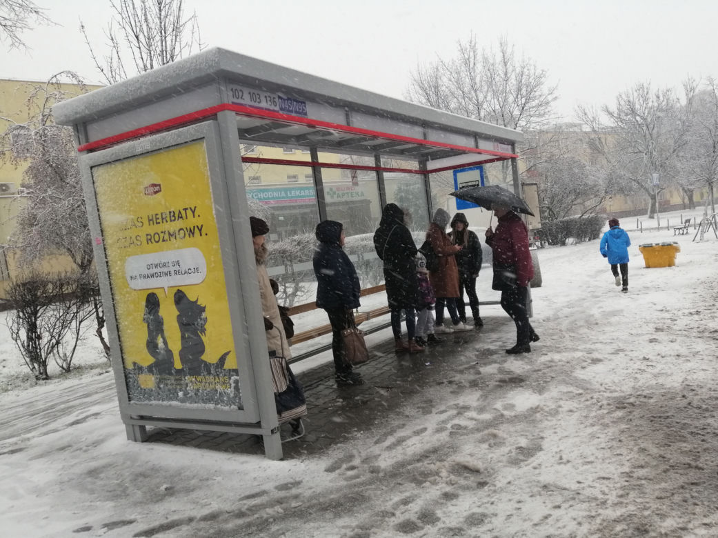 Śnieg zaskoczył Warszawę