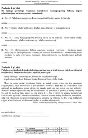 MATURA 2012, WOS poziom PODSTAWOWY - ARKUSZE, PYTANIA, ZADANIA, ODPOWIEDZI