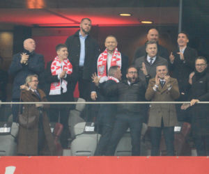 Karol Nawrocki i Przemysław Czarnek na mecze Polska - Albania