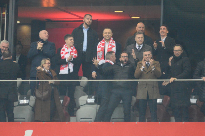 Karol Nawrocki i Przemysław Czarnek na mecze Polska - Albania