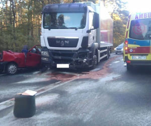 Wypadek w podbydgoskim Emilianowie! Droga jest całkowicie zablokowana!