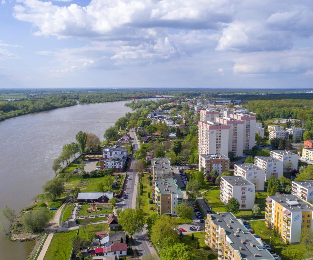 Puławy - widok na miasto i Wisłę