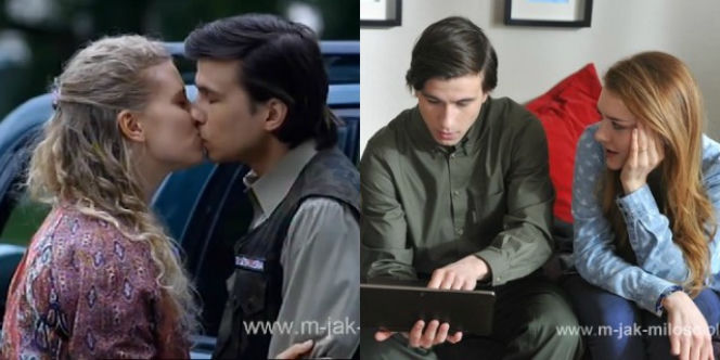 M jak miłość. Ula (Iga Krefft) Natalka (Marcjanna Lelek), Franek Zarzycki (Piotr Nerlewski)