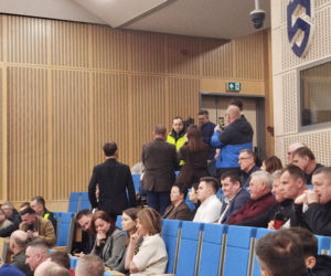 Protest rolników na spotkaniu z ministrem rolnictwa na Uniwersytecie w Siedlcach