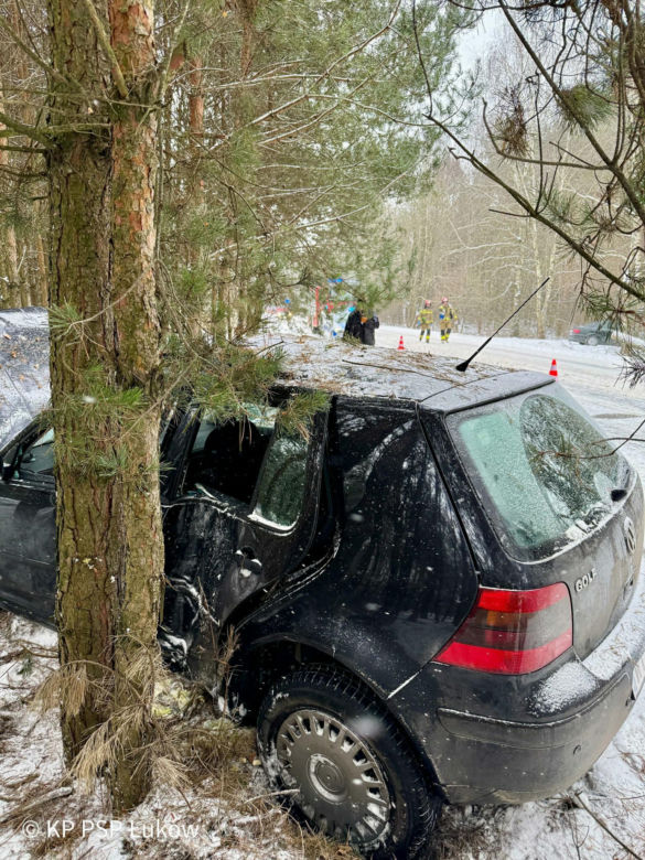 Wypadek na terenie gminy Adamów