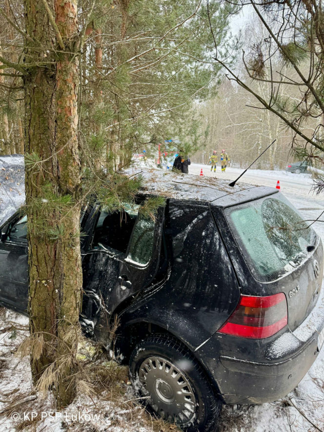 Wypadek na terenie gminy Adamów