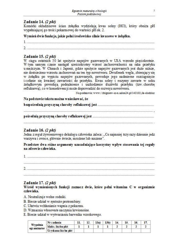 Matura 2013 biologia p. podstawowy