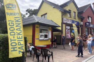 Budka Stańczyka w Sławnie po wizycie Książula