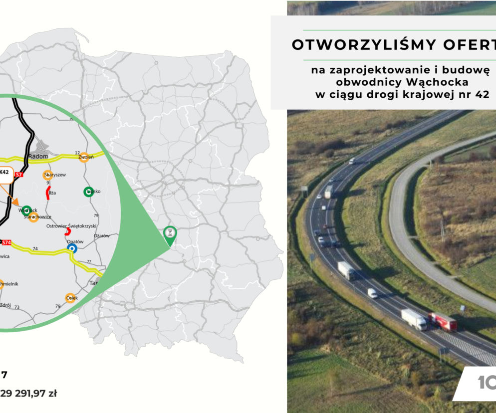 Otwarcie ofert w przetargu na budowę obwodnicy Wąchocka