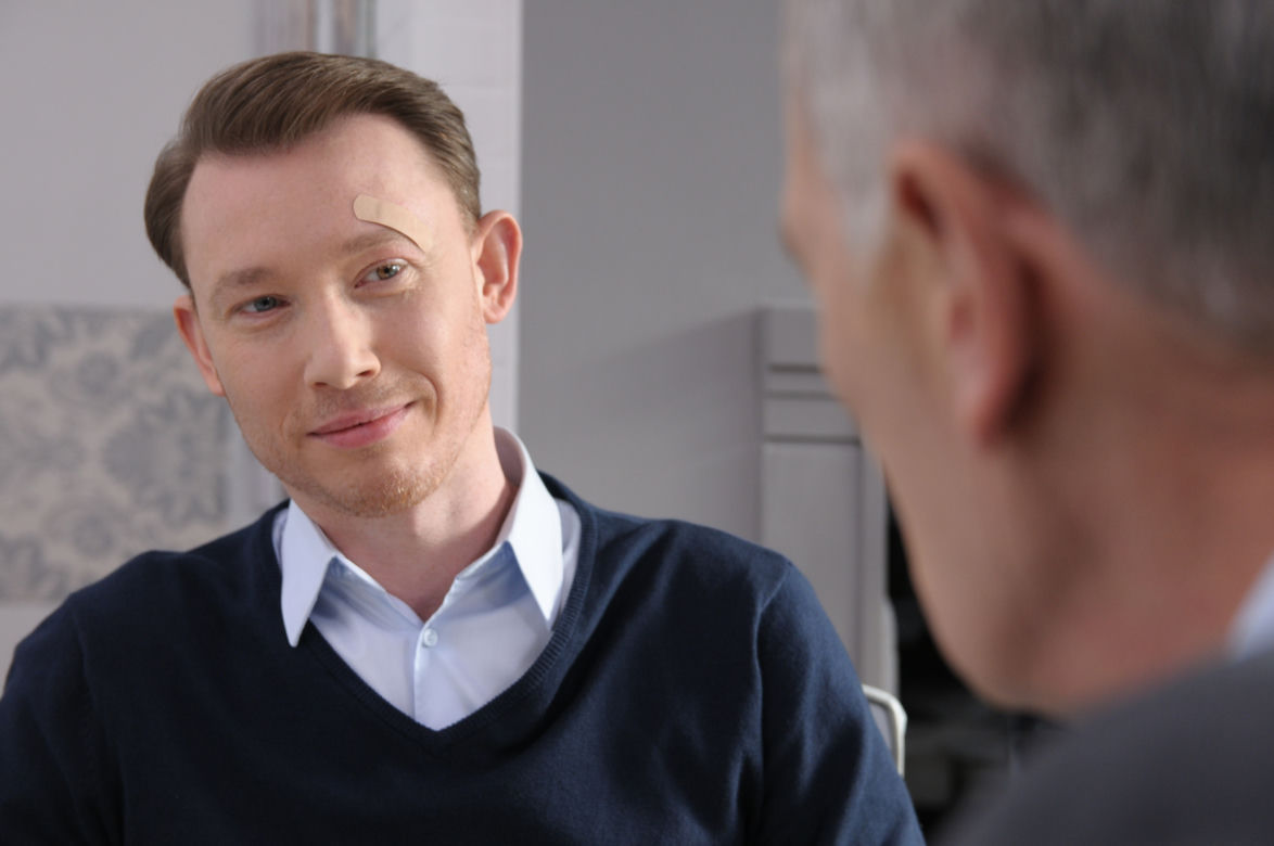 Pierwsza miłość. Igor Kaczmarczyk (Rafał Mohr), Karol Weksler (Karol Strasburger)