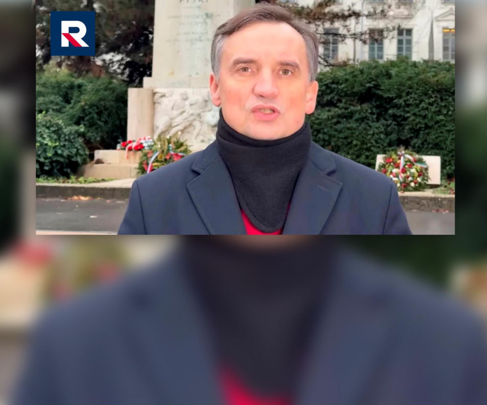 Zbigniew Ziobro krytykuje Tuska spod pomnika w Budapeszcie