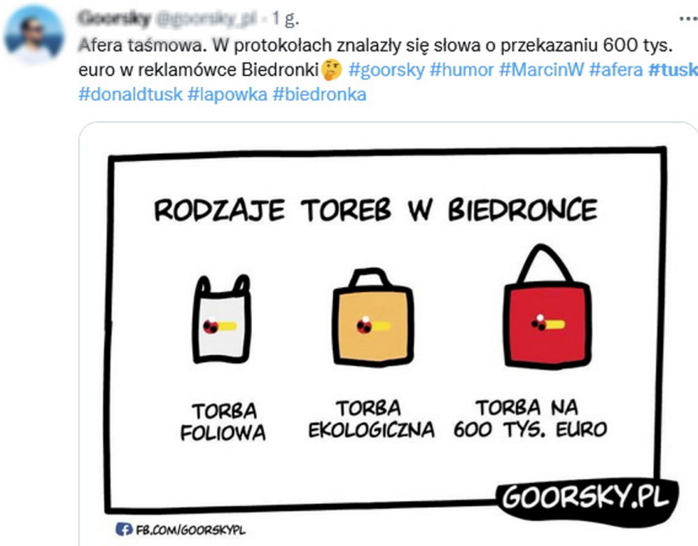 Tak się śmieją z afery taśmowej i Tuska