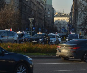 Protest taksówkarzy pod KPRM