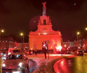 Racowisko kibiców Jagiellonii Białystok rozpoczęło się o symbolicznej godz. 19:20
