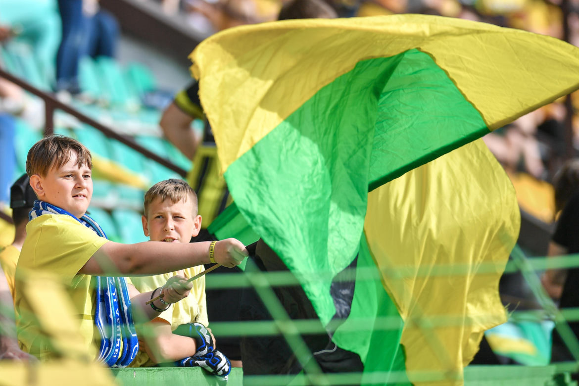 Kibice na meczu GKS Katowice - Odra Opole
