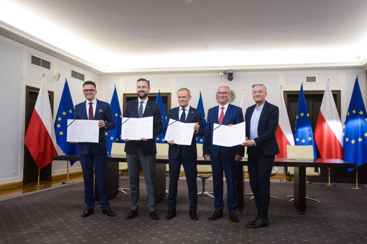 Liderzy KO, Trzeciej Drogi i Nowej Lewicy podpisali umowę koalicyjną