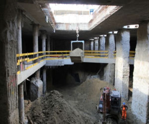 Metro Warszawskie - stacja Stadion w budowie
