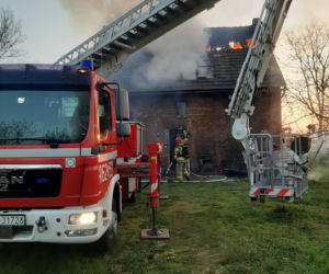 Pożar domku jednorodzinnego w miejscowości Tupadły