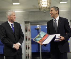 Thorbjoern Jagland i Barack Obama