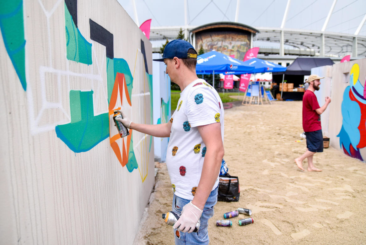 Tak wygląda sztuczna plaża przy Stadionie Śląskim. Rozkręcaliśmy tam imprezę w ramach Eska Summer City