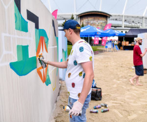Tak wygląda sztuczna plaża przy Stadionie Śląskim. Rozkręcaliśmy tam imprezę w ramach Eska Summer City
