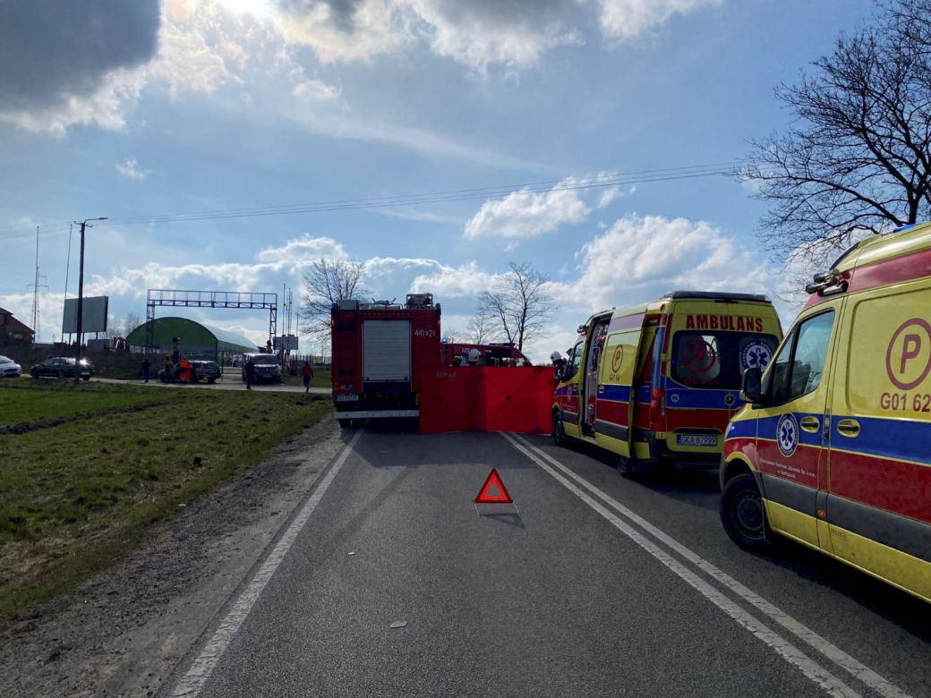 Starkowa Huta. 20-latka nie żyje. Motorower zderzył się z volkswagenem