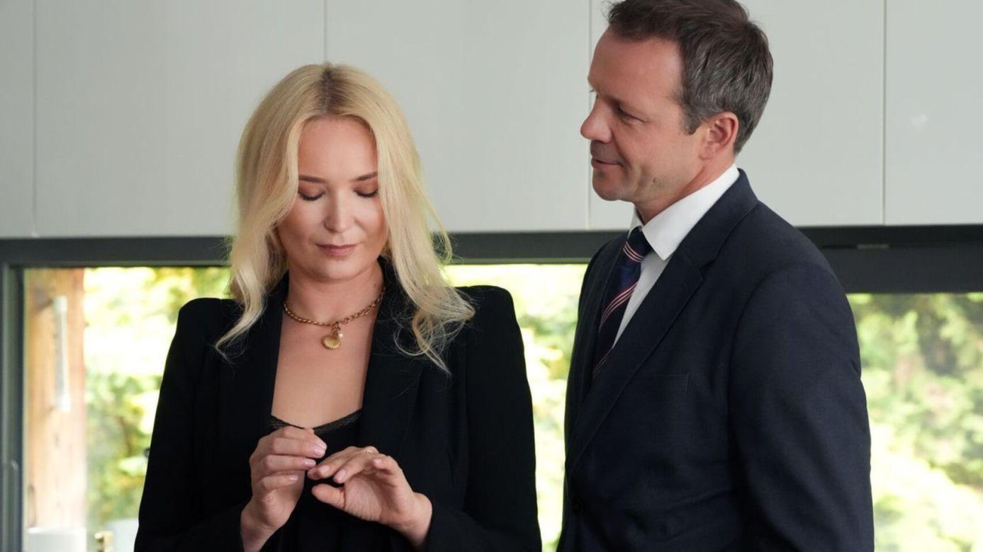 Barwy szczęścia odc. 3267. Karolina (Marta Dąbrowska), Bruno (Lesław Żurek)