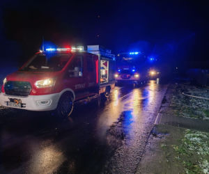 Pożar garażu w Dobrcz