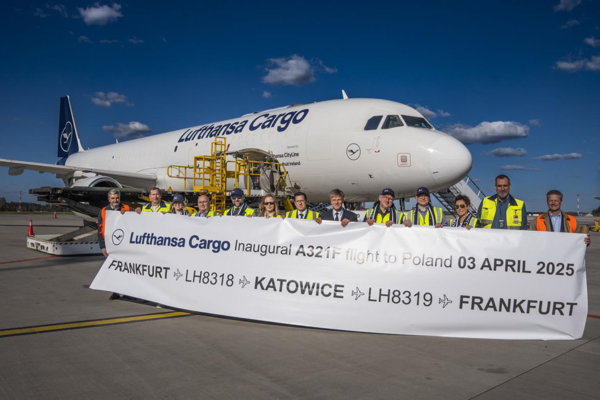 Samolot Lufthansy cargo na lotnisku Katowice Airport