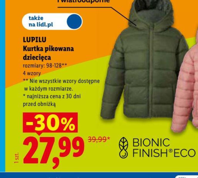 LUPILU Kurtka pikowana dziecięca