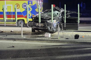 Zderzenie samochodu z łosiem na A2 pod Siedlcami