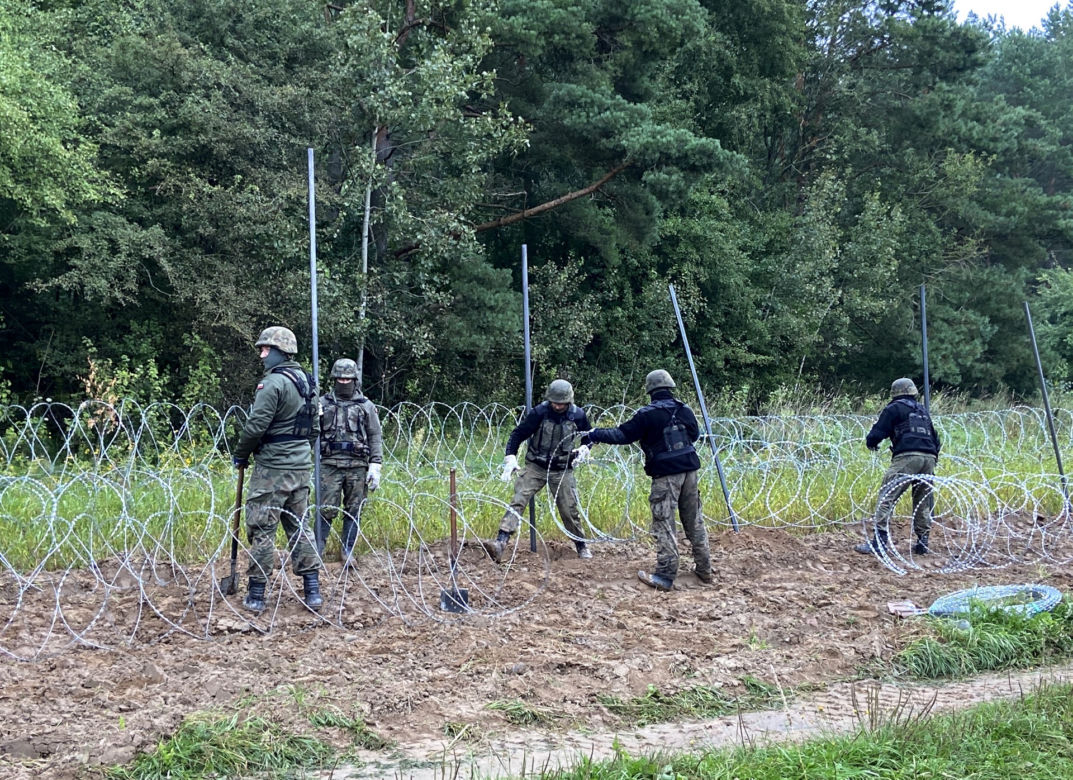 Budowa ogrodzenia na granicy polsko-białoruskiej