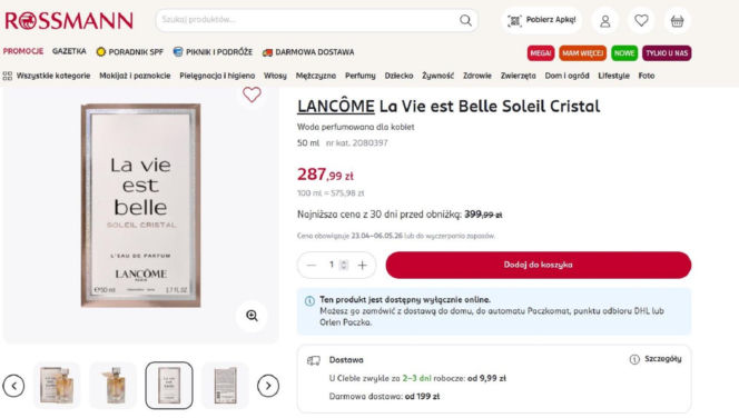 Kultowe perfumy Lancôme na promocji w Rossmannie. Ten klasyk pasuje na każdą okazję
