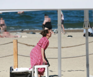 Katarzyna Herman na plaży