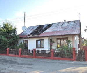 Pożar domu w Sieniawie na Podkarpaciu