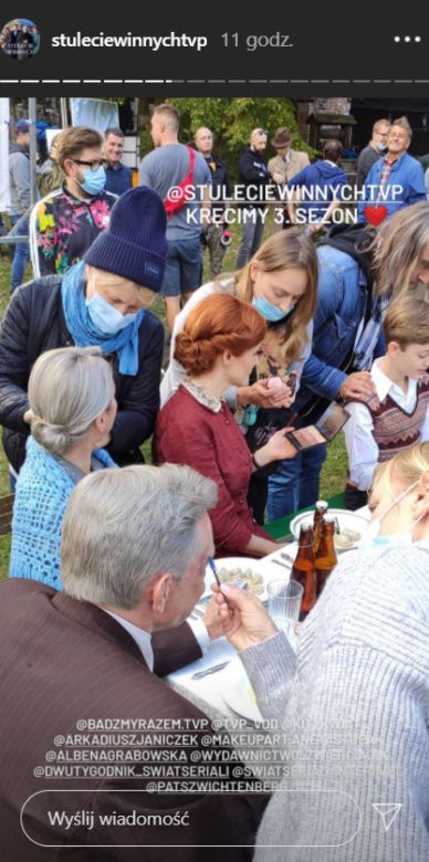 Stulecie Winnych sezon 3: Kazia (Katarzyna Kwiatkowska), Władysław (Arkadiusz Janiczek), Ania (Urszula Grabowska), Michał (Stefan Pawłowski)