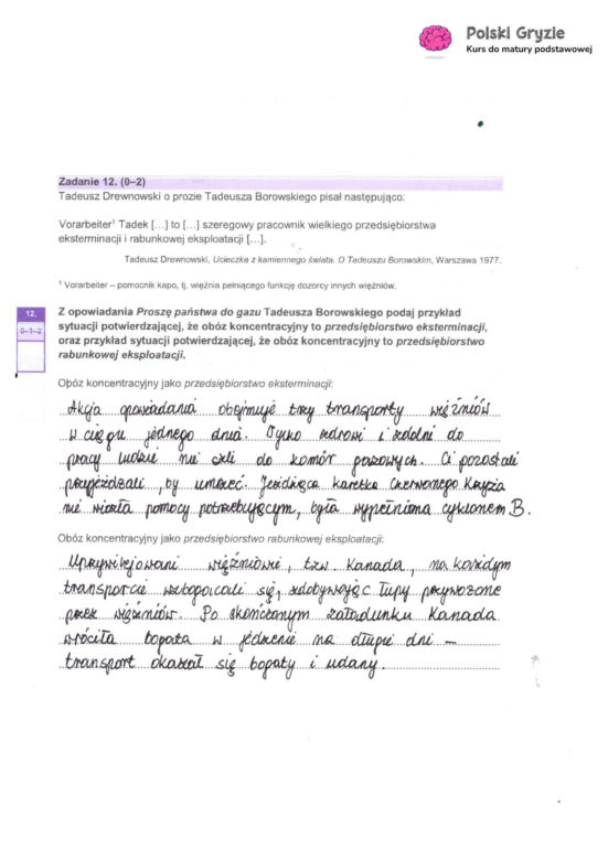 Odpowiedzi próbna matura z języka polskiego 2024 