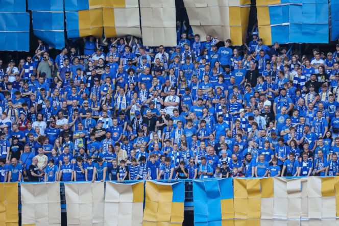 Kibice na meczu Lech Poznań - Wisła Płock
