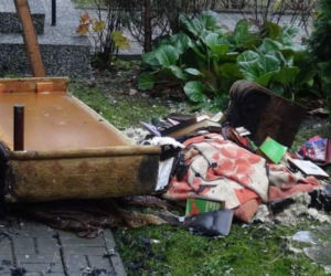  Pożar na ul. Wyspiańskiego na Żoliborzu
