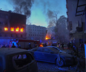 Ukraina. Zbombardowany Kijów