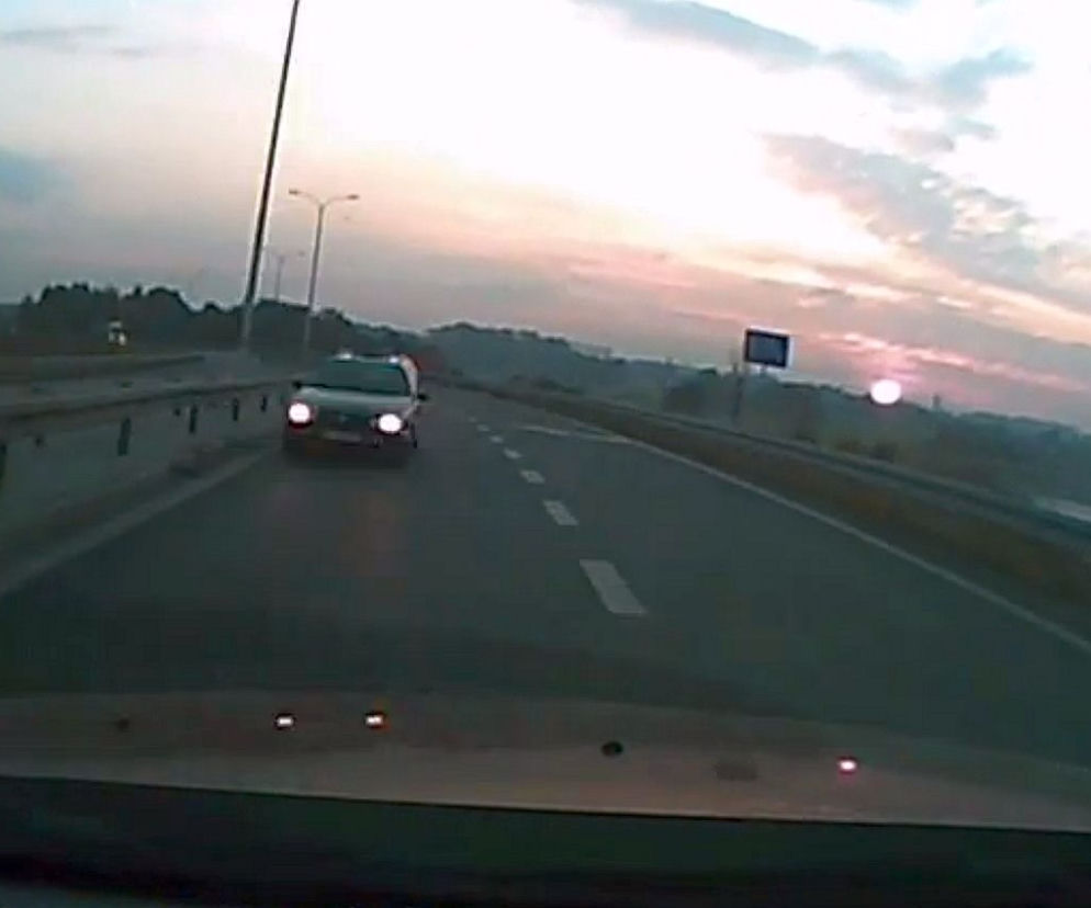 Uniknięcie zderzenia czołowego z VW Passatem