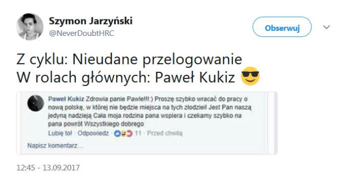 Sprawdzali, czy Kukiz ma raka