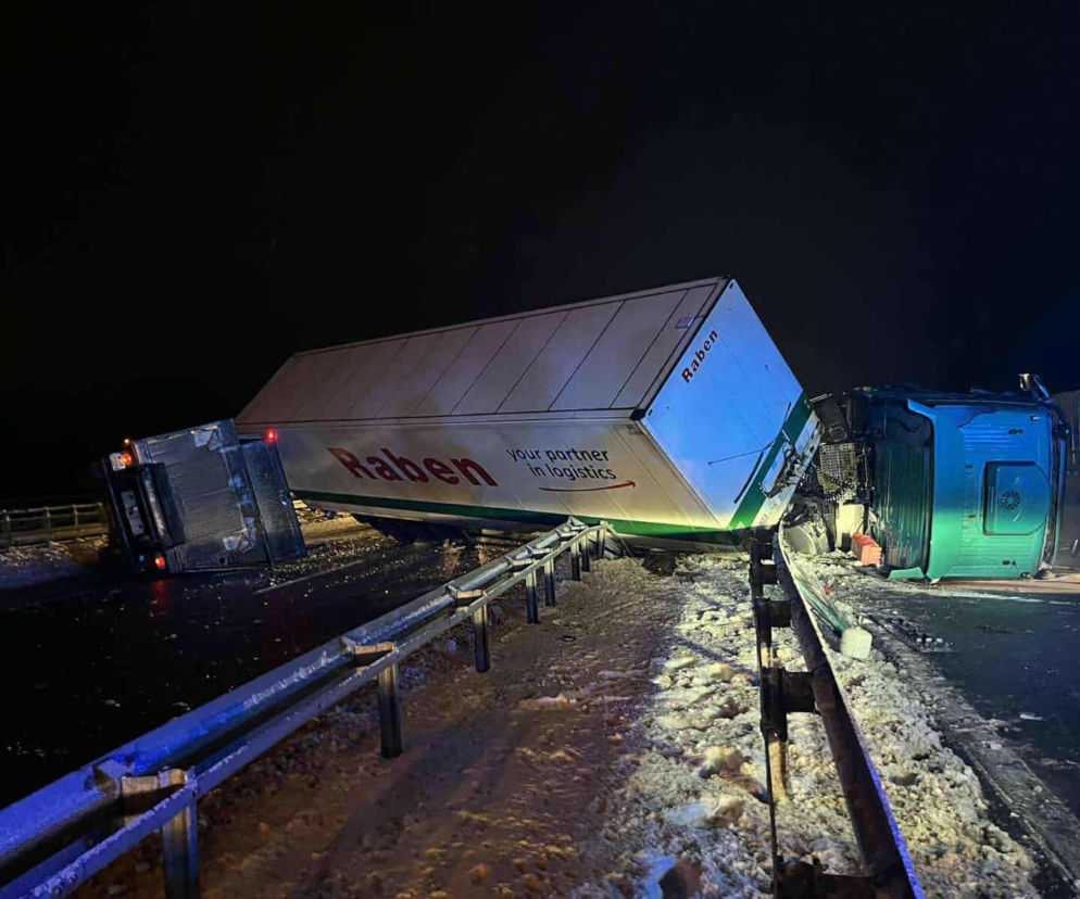 Wypadek na drodze ekspresowej S7 w Skarżysku-Kamiennej