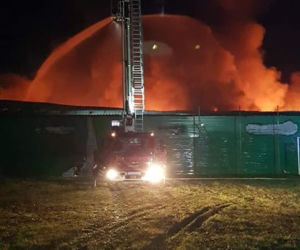 Ogromny pożar w Buszewie