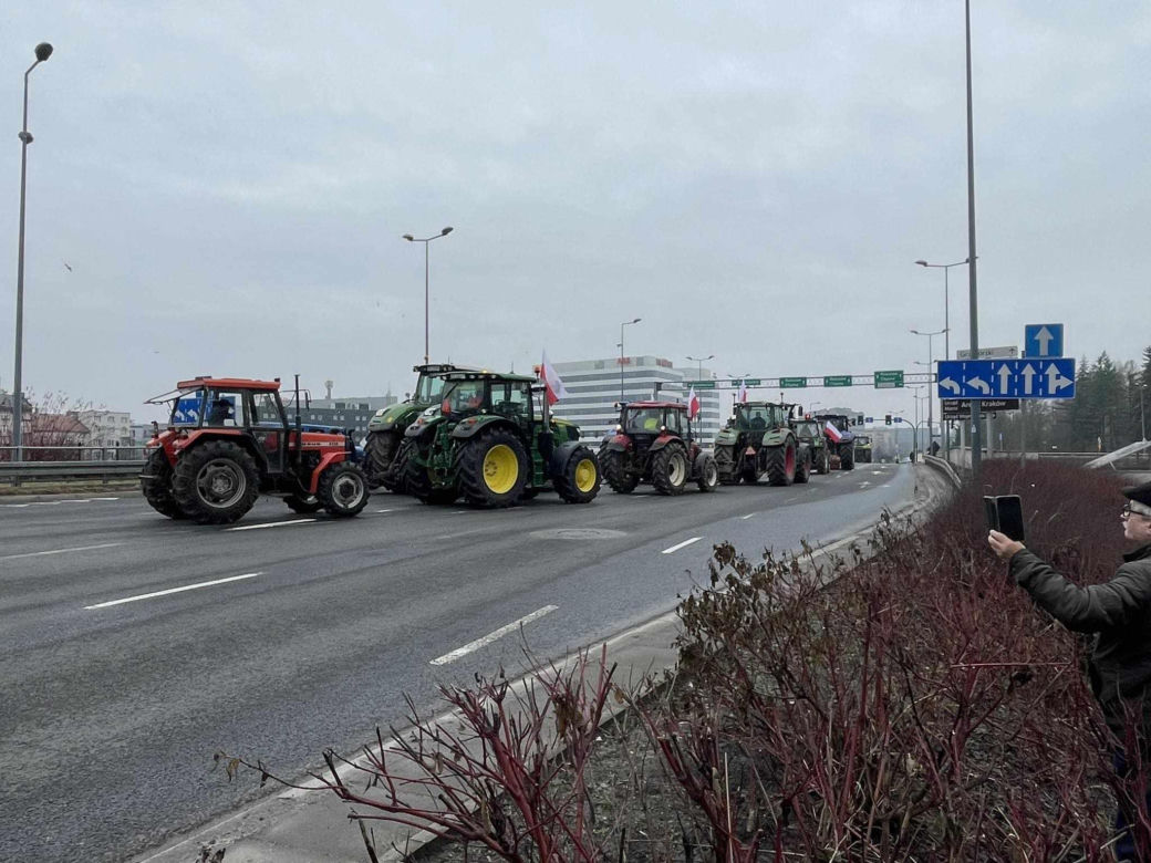 Strajk rolników w Krakowie