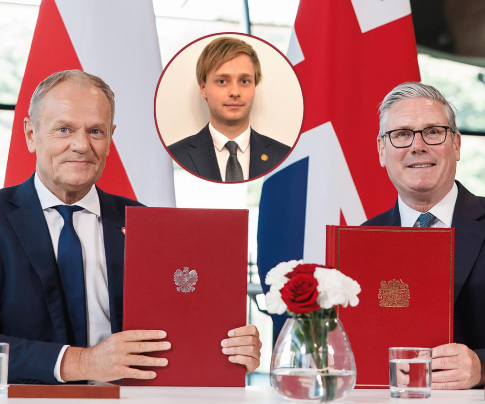 Donald Tusk, Keir Starmer, dr Aleksy Borówka