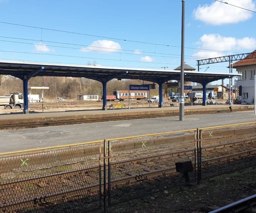 Wystartowała przebudowa pierwszego peronu stacji Olsztyn Główny