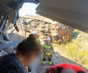Wypadek na przejeździe kolejowym w Sokolnikach Suchych