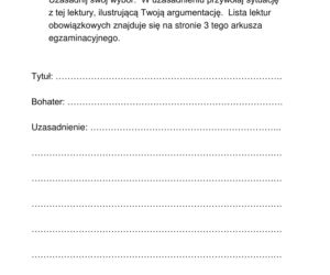 Egzamin ósmoklasisty 2020 - arkusz egzaminacyjny z jęz. polskiego